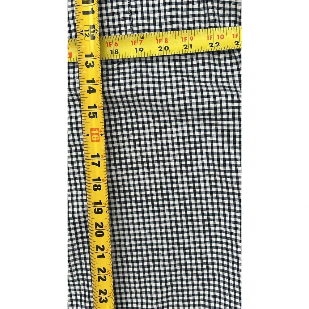 Banana Republic Mens XL Untucked Fit Oxford Shirt Navy Blue Gingham Check Cotton